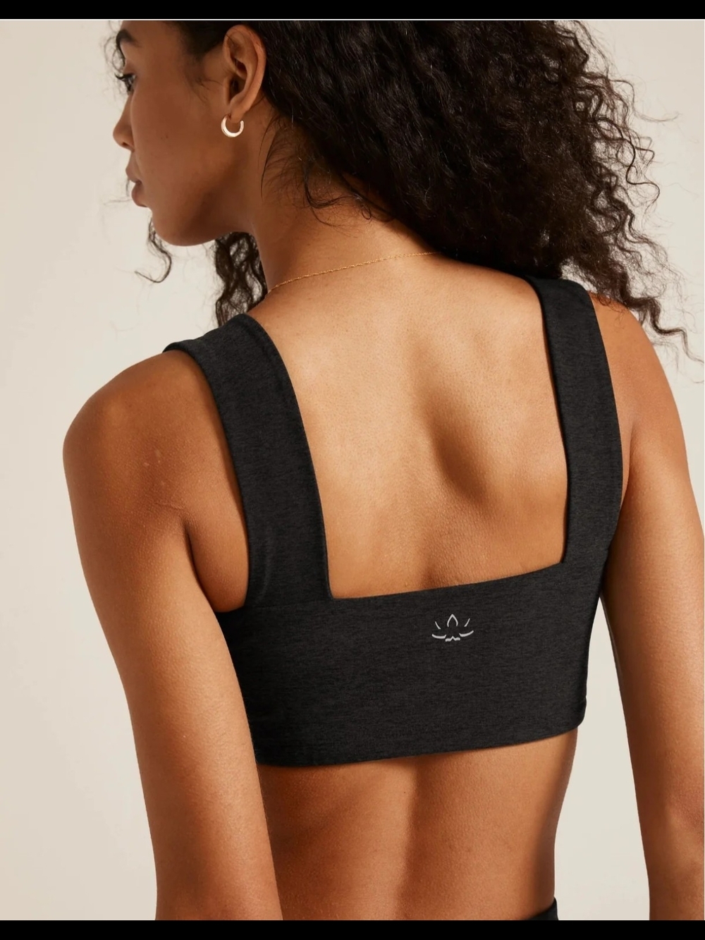Beyond Yoga Women's Squared Bra Core Size XL Black Workout Yoga Activewear EUC